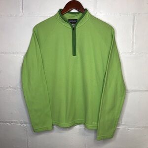 Patagonia Women's XL Synchilla Micro D-Luxe 1/4-Zip Fleece Pullover Lime Green